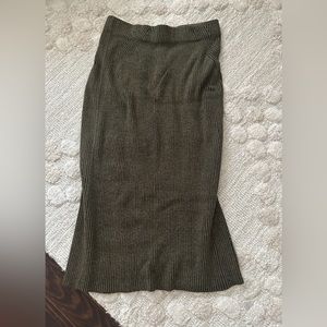 Mara Hoffman stretchy skirt ~ army green